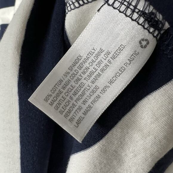 A New Day Dress Womens XXL Blue White Stripe Midi Nautical - Picture 7 of 9